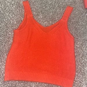J Crew Knitted Orange Tank Top